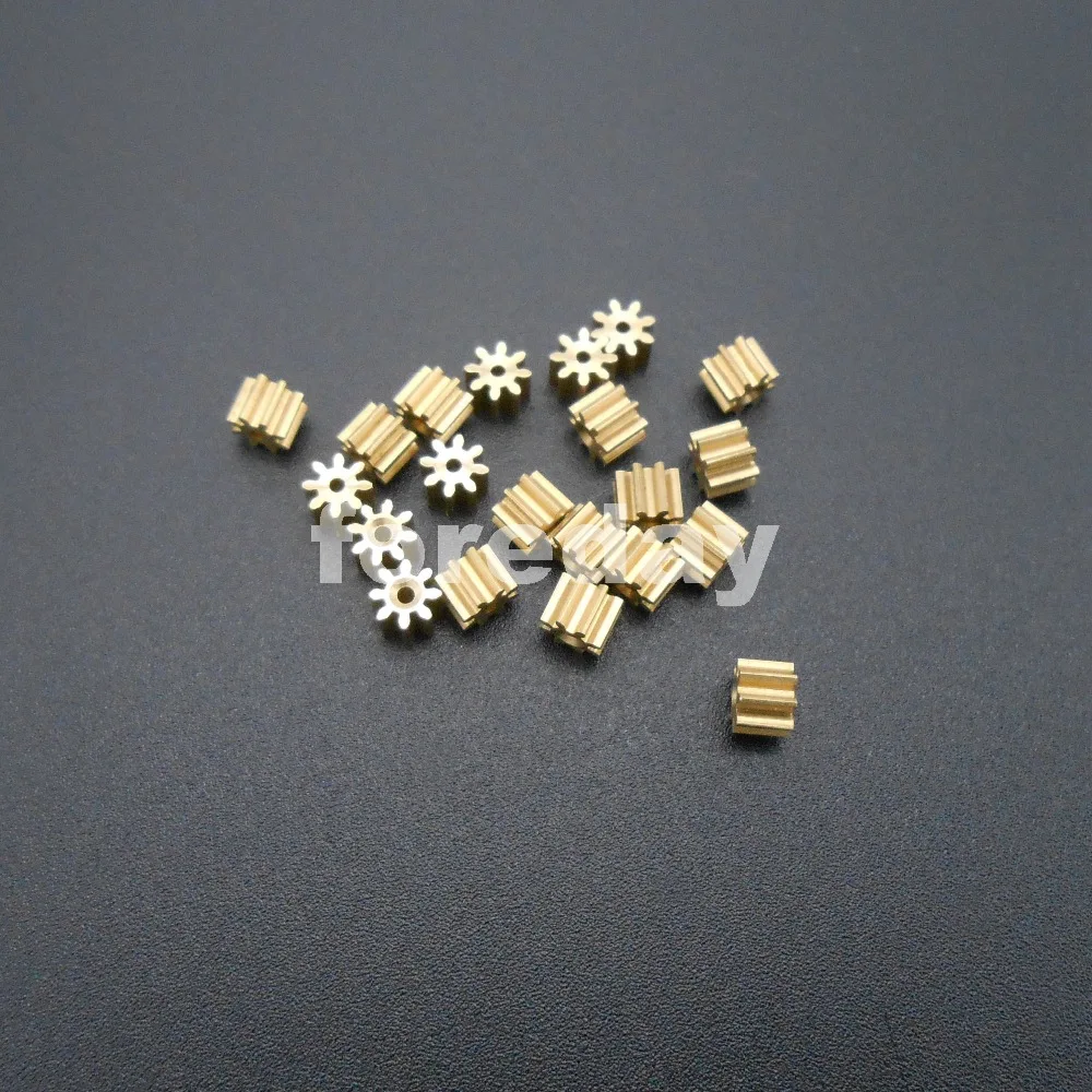 

100PCS 81A Brass Gear T=8 H:4MM Aperture 1mm Model Accessories Metal *FD353X100