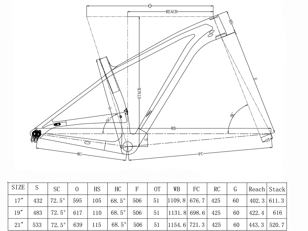 FR-701 Brand New Full Carbon Matt 29ER + Plus Mountain Bike Frame 17