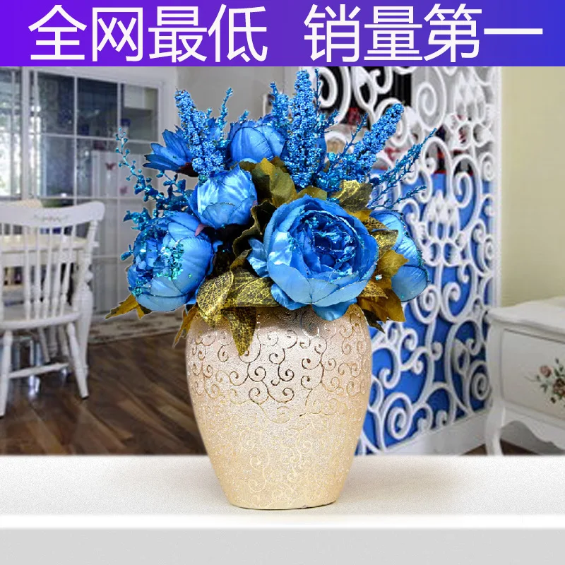 미국 집 드림 하우스 높은 시뮬레이션 인공 꽃 모란 실크 천, 시뮬레이션 꽃 홈 장식 장식품