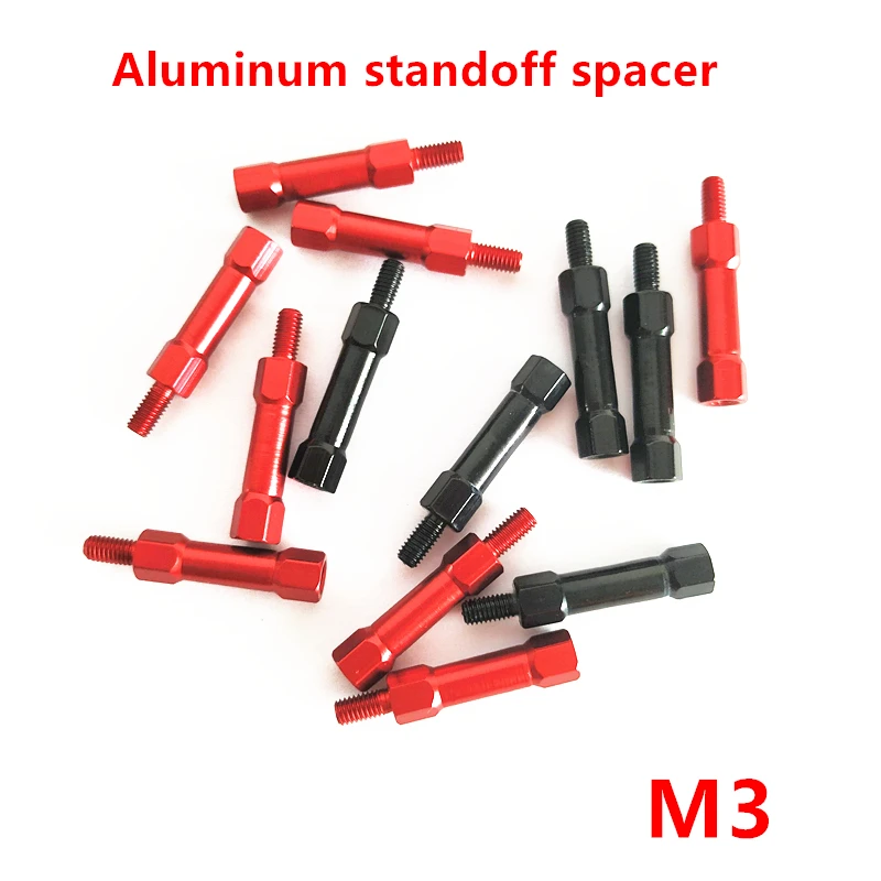

10pcs M3 Hex Aluminum Standoff Spacer M3*10/15/20/25/30/35/40mm aluminum column Pillar For Model rods