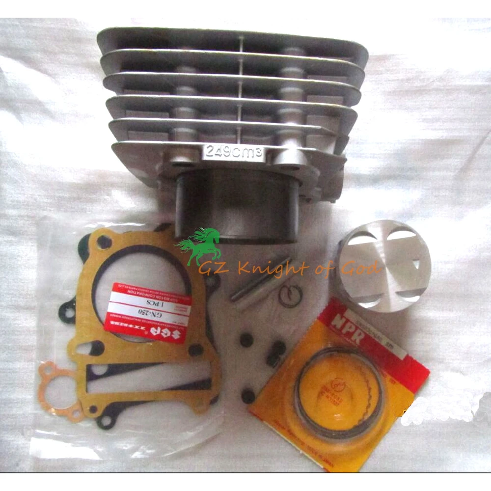 OEM Quality For SUZUKI GN250 GN 250 WJ 250 Big Bore Cylinder kit Piston Rings Clips Kit 72mm inner diameter performance