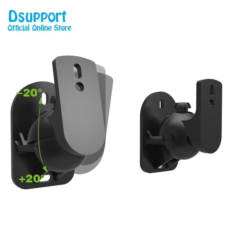 (1 Pair =2 pieces) Universal Surround Holder Speaker Bracket Wall Mount Tilt Swivel Holder Stand