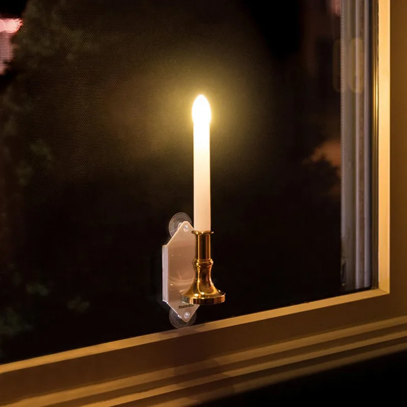 

Solar Powered LED Lamp Candle Lights with Panel Indoor Decorative Lighting on Window Flick Garden BeTwinkle Dropshipping