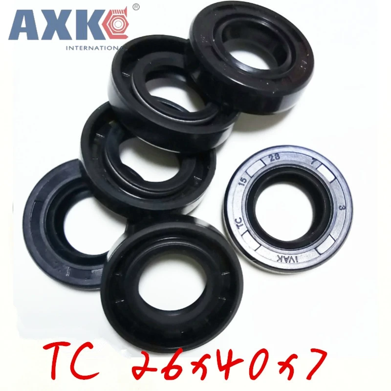 

10pcs Skeleton Oil Seal 26x40x7mm /26x42x7/26x42x10/26x47x8/27x37x8/27x40x8mm TC Type NBR Black Radial Shaft Seal Ring Gasket