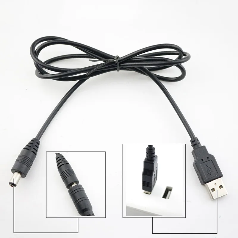 1M 2M 3M 5M 10M Black USB Port 5V 5.5*2.1mm DC Barrel Power Cable Connector For Small Electronics Devices usb extension cable