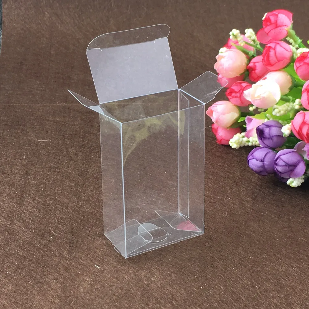 50pcs 5*8*13cm clear plastic pvc box packing boxes for gifts/chocolate/candy/cosmetic/crafts square transparent pvc Box