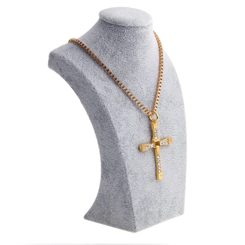 

Velvet Bust Jewelry Necklace Pendant Neck Model Display Stand Holder