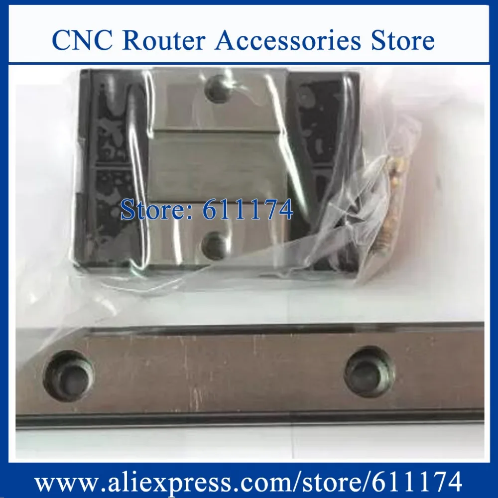 Original Taiwan ABBA Linear bearings BRS20B, slider block BRC20U0, Square slider blocks BRC20UO 1pc + Adapt 20 rail L-475mm 1pc