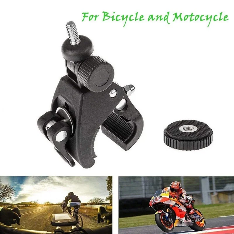 High Quality Bicycle Handlebar Camera DV DSLR Bike Clamp Bracket Tripod Mount Screw Clip For Camera DV Bicycle Bracket