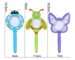 Children Toy Handheld Acrylic Lens Hand Magnifier Kids Bee Shape Magnifying Glass Loupe