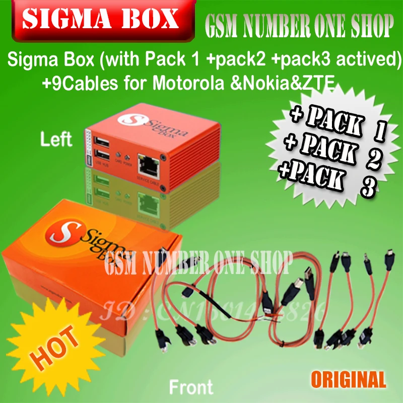 100% Original new sigma box +Pack1+Pack2+Pack3 new update for huawei MTK-based Motorola, Alcatel, ZTE