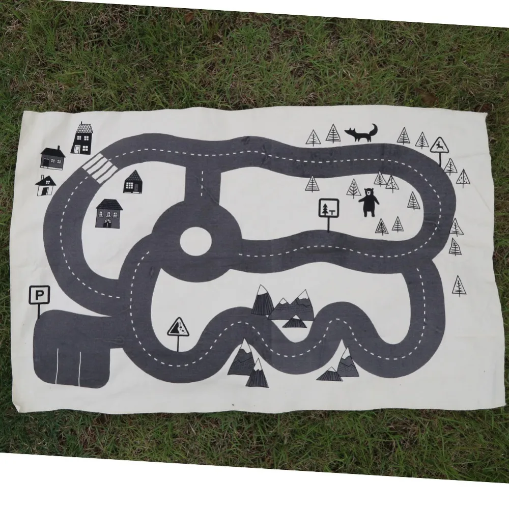 Forest Highway Children Crawling Mat Bedroom Living Room Carpet Continental Game Pad Kids Room Road Trip Floor Rug Mat