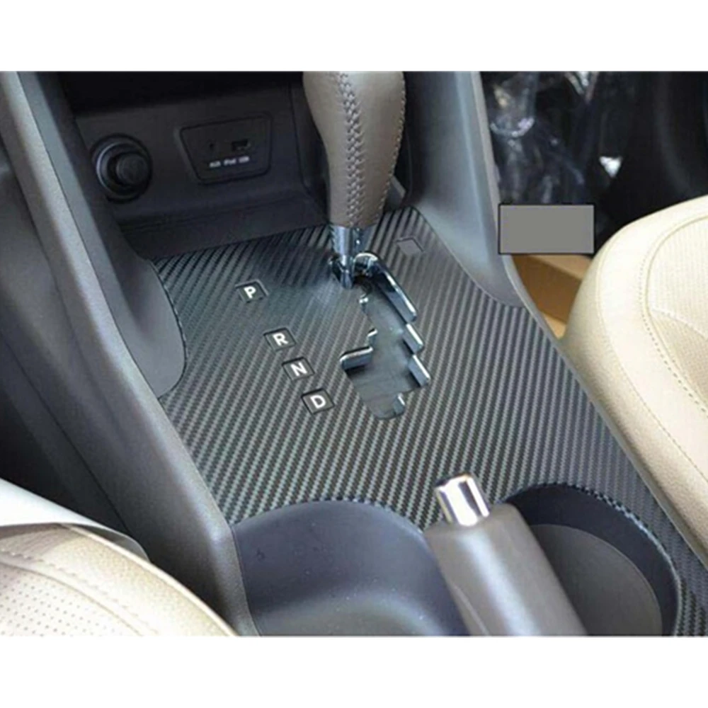 For Hyundai Ix35 Carbon Fiber Car Gear Panel Protector Stickers Car Decoration Sticker Auto Accessories 1pc Car-Styling