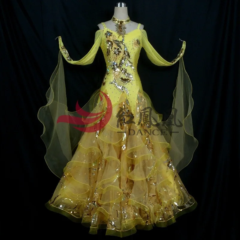 

High-end International Standard Ballroom Smooth Dance Competition Dress, /Ballroom Standard Tango Waltz Dance Dress