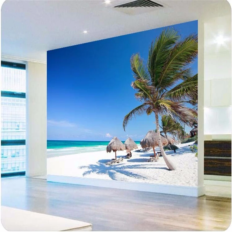 beibehang photo wallpaper 3d painting HD sea bedroom mural summer living room 3d flooring large wall mural wall paper home decor