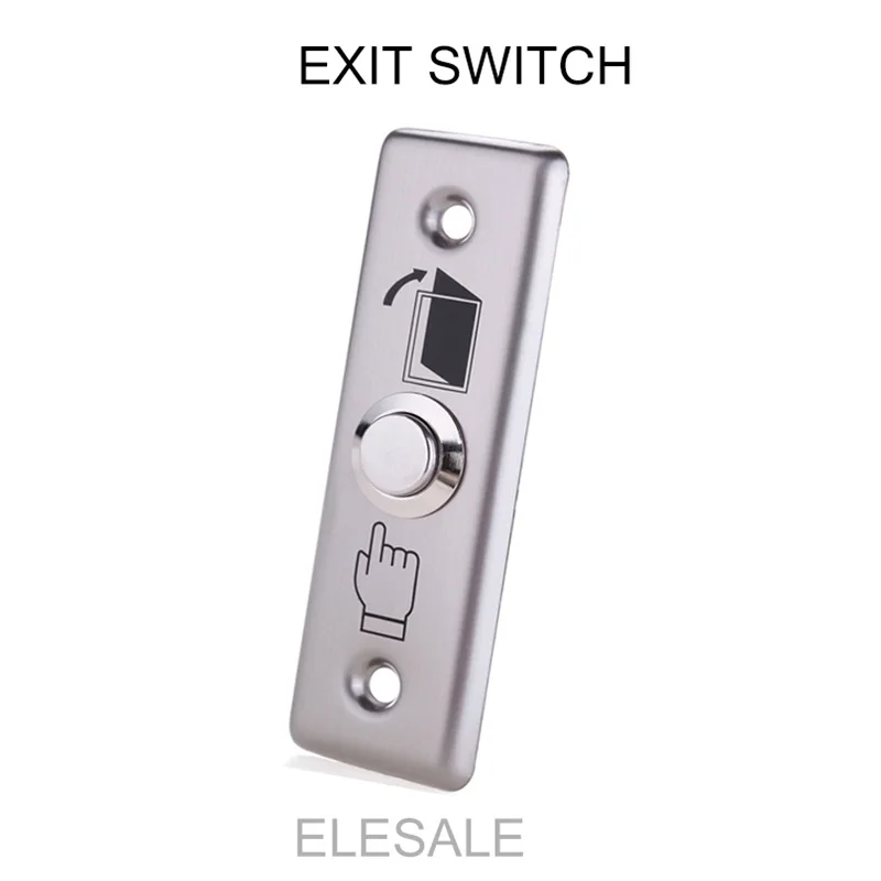 Stainless Steel Rectangle Exit Push Release Button Switch For Electric magnetic Lock Door Access Control