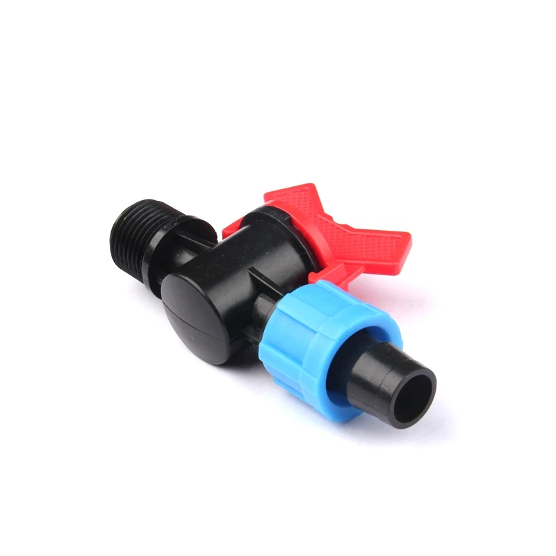 Drip Tape Lock Valve for Garden, Agricultural Drip Irrigation Fittings, Soft Hose Connector, 1/2 