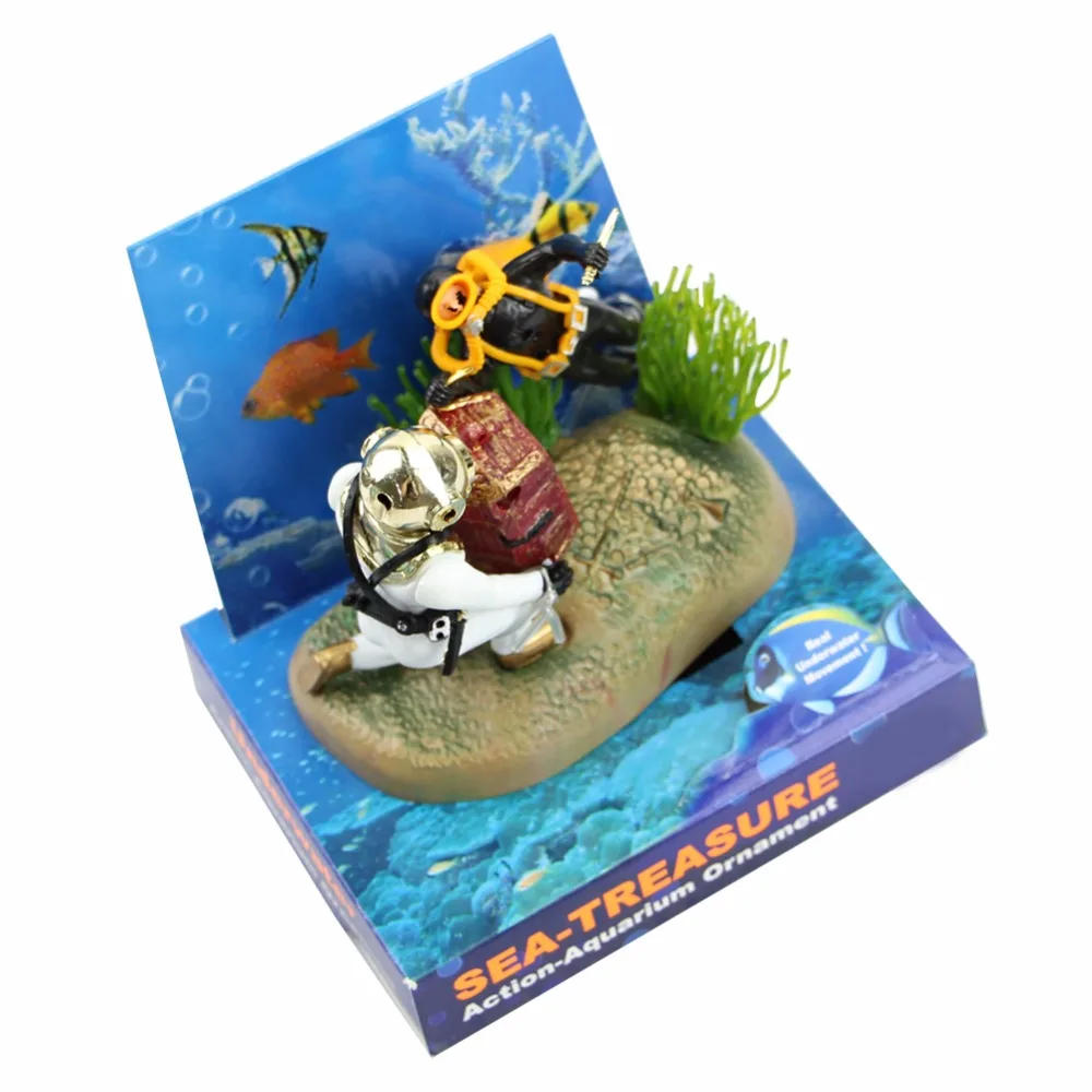 Aquarium Decor Diver Fish Ornament Landscape Accessories