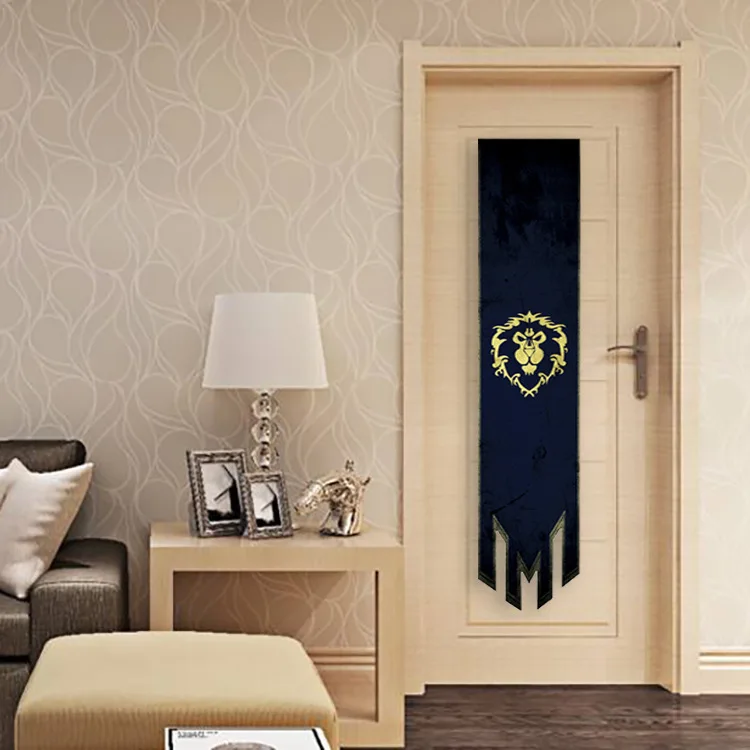 36x168cm WOW World War For Horde Alliance Banner Long Flag Wall Hanging KTV School Bar Home School Cosplay Party Decoration Gift