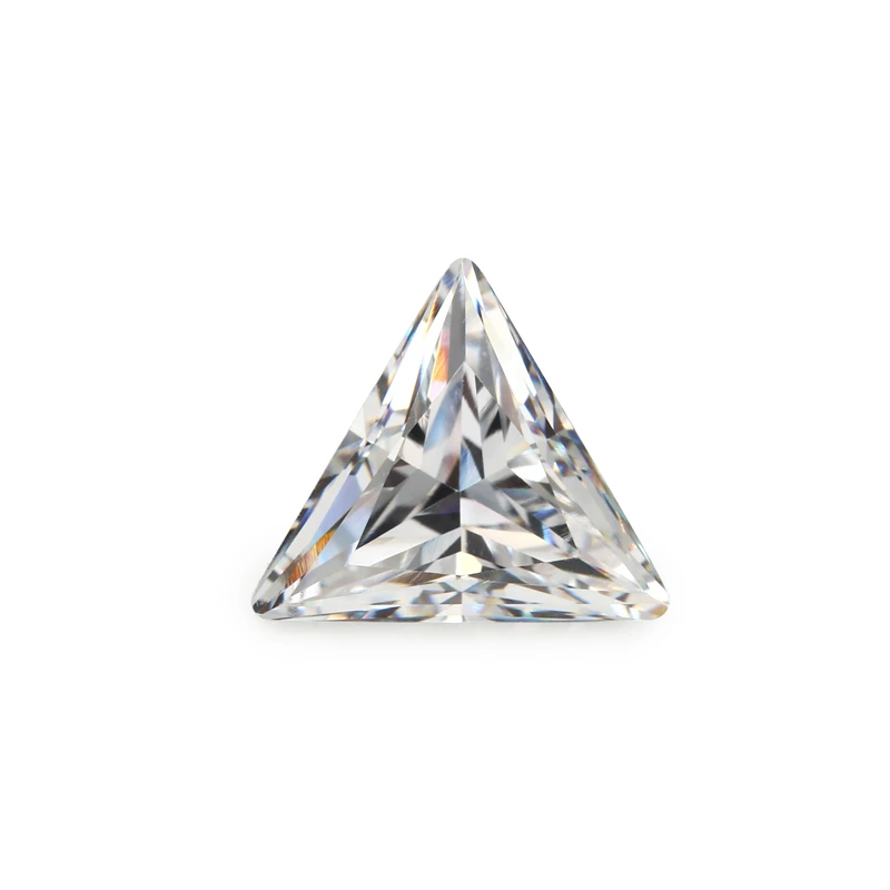 3x3~10x10mm Triangle Shape  5A White CZ Stone Zircon Synthetic Gems Cubic Zirconia For Jewelry