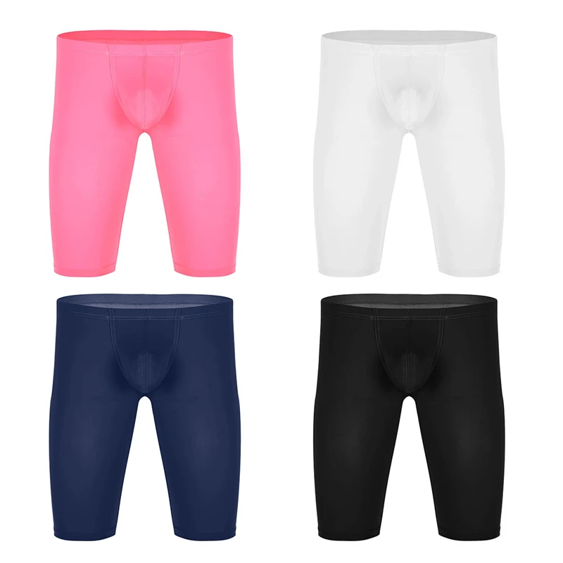 Mens Shorts Bulge Pouch Tight Shorts Quick Dry Compression Base Layer Elastic Waistband Shorts Sports Workout Gyms short pants