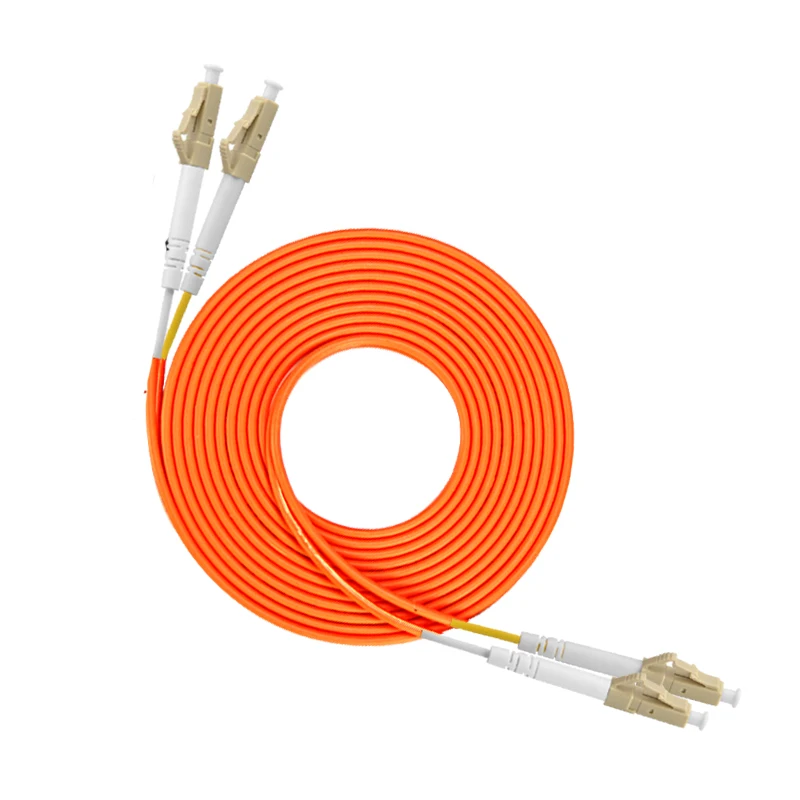 Cordon de raccordement de fibre Multimode LC à LC, UPC poli MM, Duplex OM2 OFNP 3m 5m 10m 15m