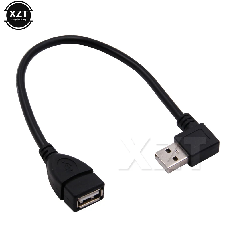 PZ Newest  USB 2.0 A Male to Female 90 degree Angled usb extension cord cable USB2.0 male to female right cable