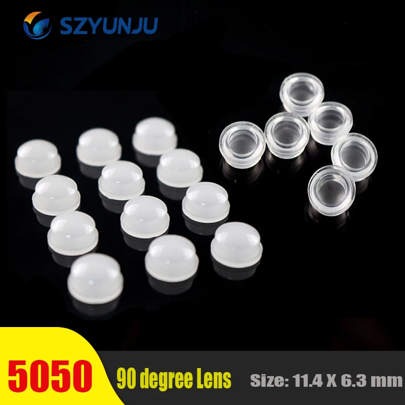 LED Lens Reflector Collimator For 5050 SMD 90 Degree 11x6mm Convex Optical Lens