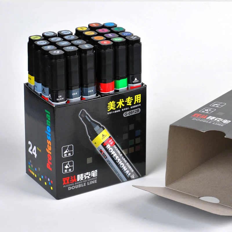 

Art design 12 color / 24 color / 36 color double head marker pen color pen advertising poster pen