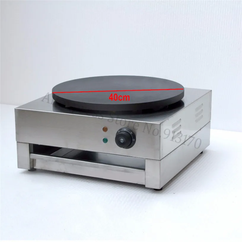 ステンレス鋼の電気パンケーキマシン,パン,レストラン,スナック,40cm