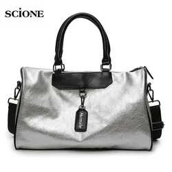 Frauen Silber Fitness Gym Tasche Reisen Taschen Glitter Sac De Sport Für Männer Training Reise Tas Sport Outdoor Gymtas Sporttas xa32