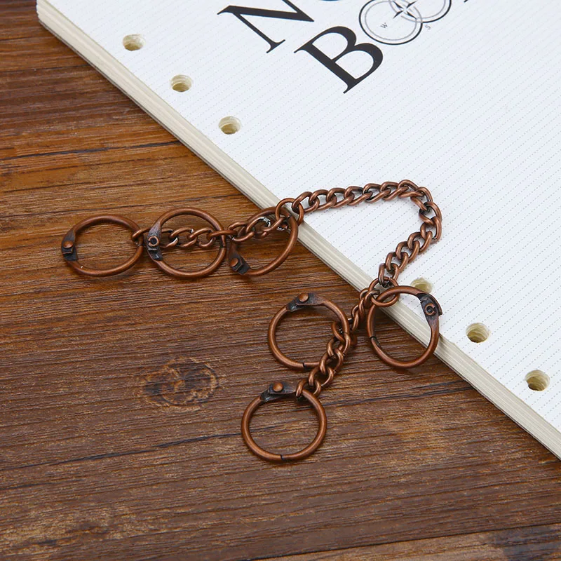 High Grade Metal Loose Leaf Ring Loose Leaf BInding Ring Notebook  Stainless Steel Binder File Folder Diary Clips Binding