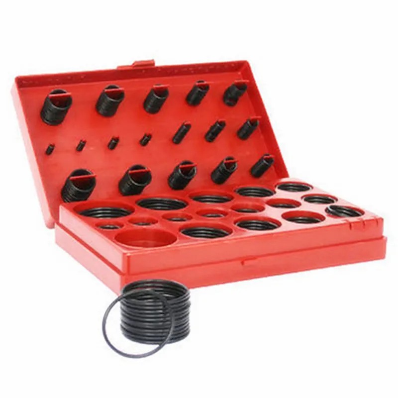 AXK 419Pcs  O Ring Rubber Seal Assortment Set Kit Garage Plumbing With Case for General Plumbers Mechanics Workshop