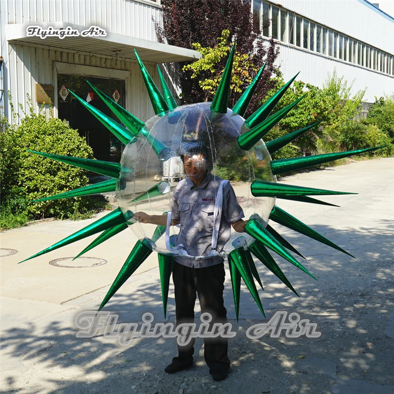 Catwalks Stage Props Walking Inflatable Costume Blow Up Walking Thorn Bubble Ball Costume For Party And Fashion Show