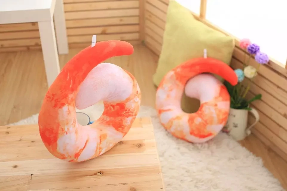 Crevettes Peluches Créatives, Jouets Animaux en Peluche, Oreiller, Coussin, Cadeau d'Anniversaire pour Enfants, 40cm, 1Pc, Nouveauté