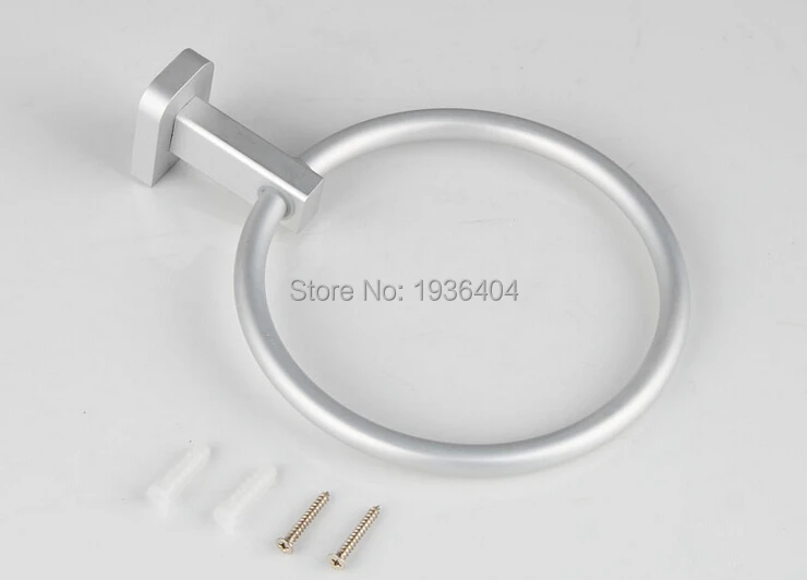 Hot menjual Ruang Aluminium Towel Cincin Wall Mounted Mandi Lingkaran Rak Handuk R518