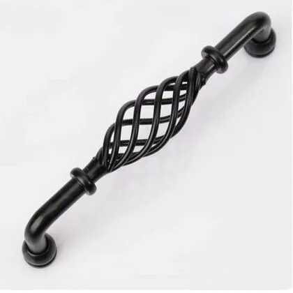 

128mm kitchen cabinet cupboard handle black dresser drawer pull 5" Europe America style birdcage furniture handles pull 5"