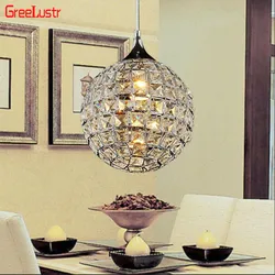 Nordic Round Crystal Ball Led Pendant Lights Hanglamp Lustres Light Fixtures for Living Room Bedroom Loft Industrial  Luminaires