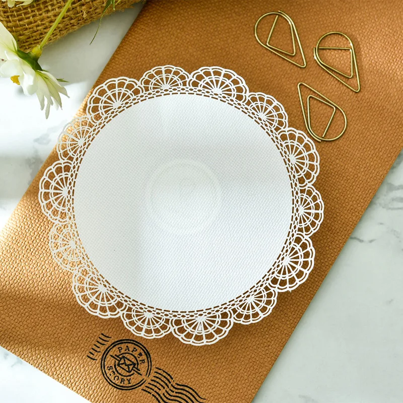 KSCRAFT White Lace Paper Doilies/Placemats for Wedding Party Decoration Supplies Scrapbooking Paper Crafts