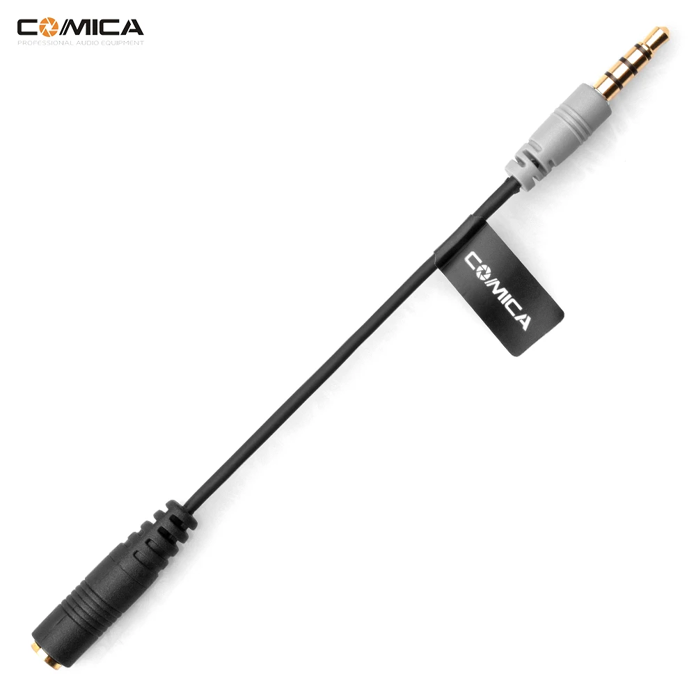 CoMica Female 3.5mm Audio Cable Converter Microphone Cable Adapter for Iphone/Ipad/Samsung/Huawei Smartphone TRS-TRRS Adapter