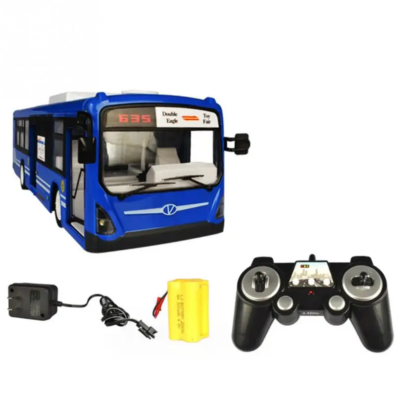 Bus télécommandé 2.4G pour enfants, voiture électrique avec porte ouverte, modèle de jouets RC, cadeaux d'anniversaire et de vacances