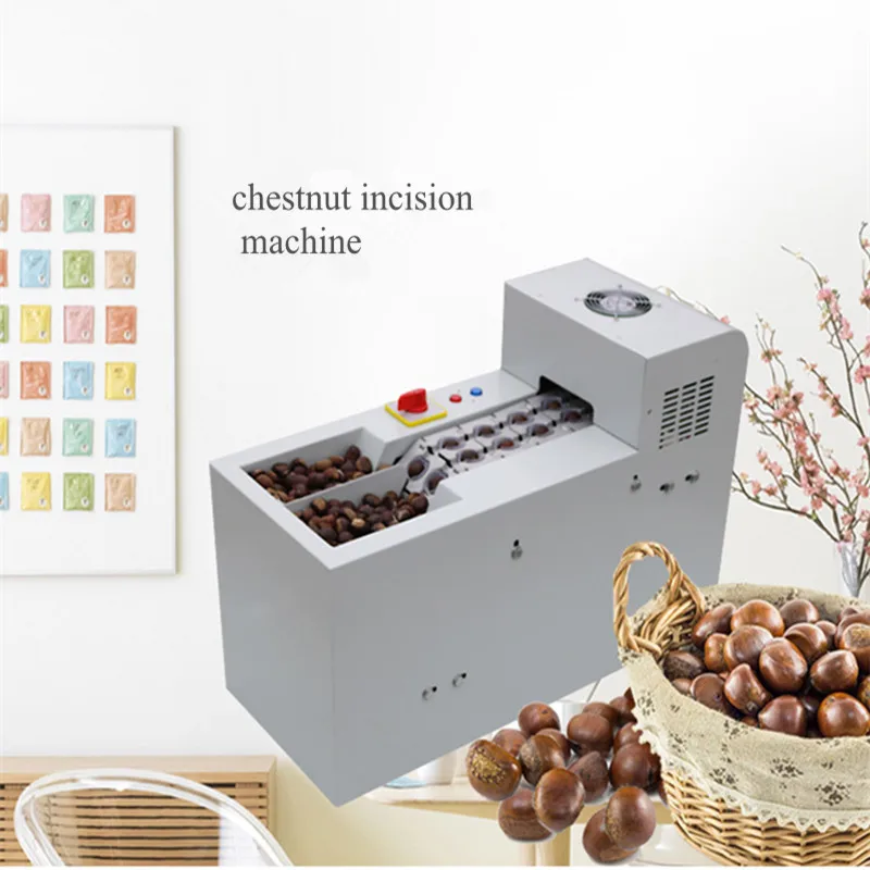 Double chain type chestnut cutter machine chestnut nuts opening machine ZF