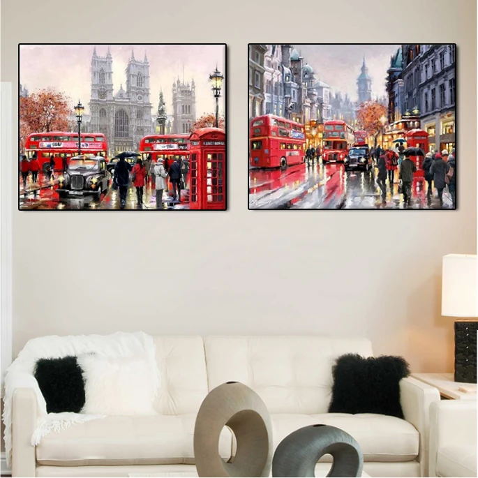 5D DIY Diamond Painting Cross-Stitch City Winter Landscape Diamond Embrodiery Full Square Mosaic Sale Icons Painting Rhinestones