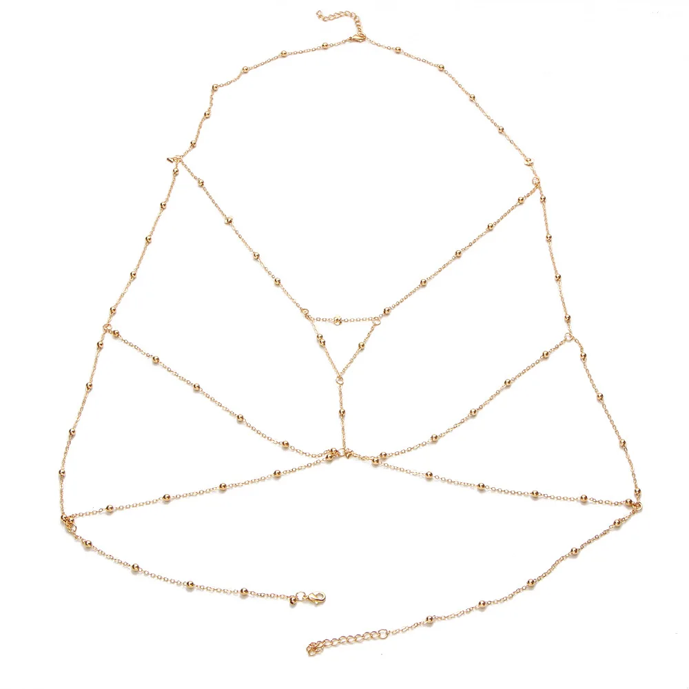 DIEZI Vintage Boho Summmer Gold Silver color Body Chain Jewelry women Multilayer Sexy Beach Bikini Harness Chain Necklace Women image 3