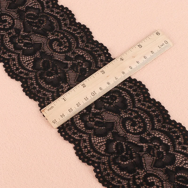 2 Yards 10cm Super Wide White/Black Pierced Lace Fabric Trim Ribbons DIY Sewing Garment Wedding Decoration Accessories Supplies