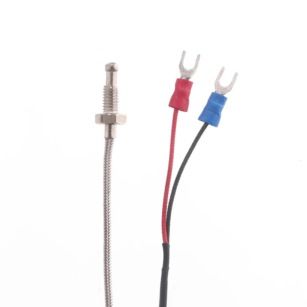 Stainless Steel 1 Meter K-Type Screw Thermocouple  Sensor Probe Thread 6mm