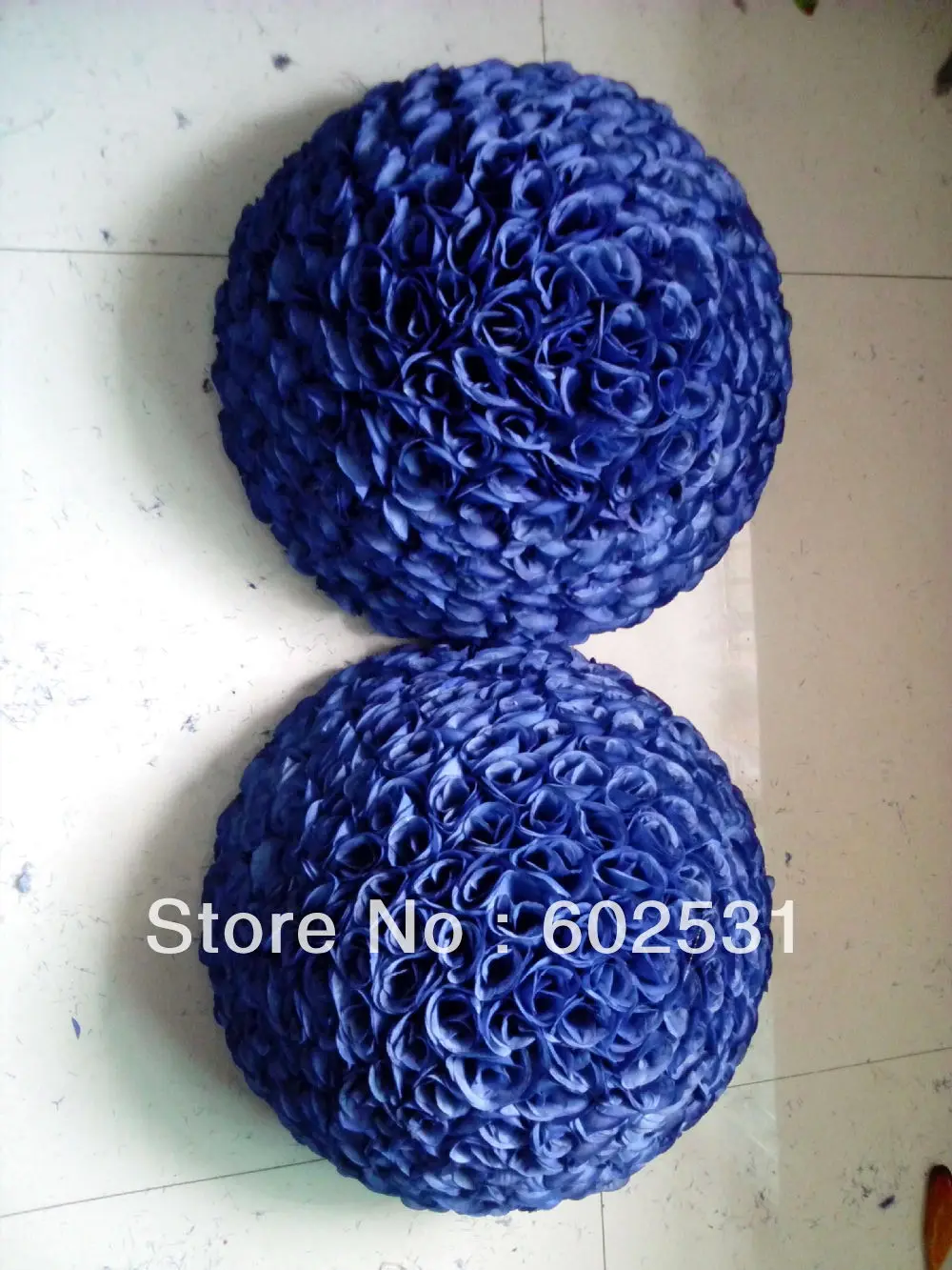 SPR 40cm royal blue wedding silk kissing ball purple-plastic inner pomander kissing ball