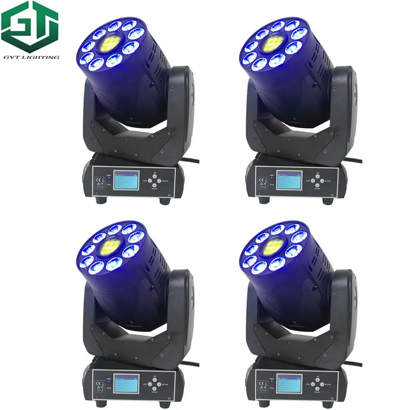 4pcs/lot Spot+Wash 2 IN 1 Led Moving Head Light 90W white+9x18W RGBWA UV 6 IN1 LEDS 11 Degree Spot/25 Degree Wash CE ROHS