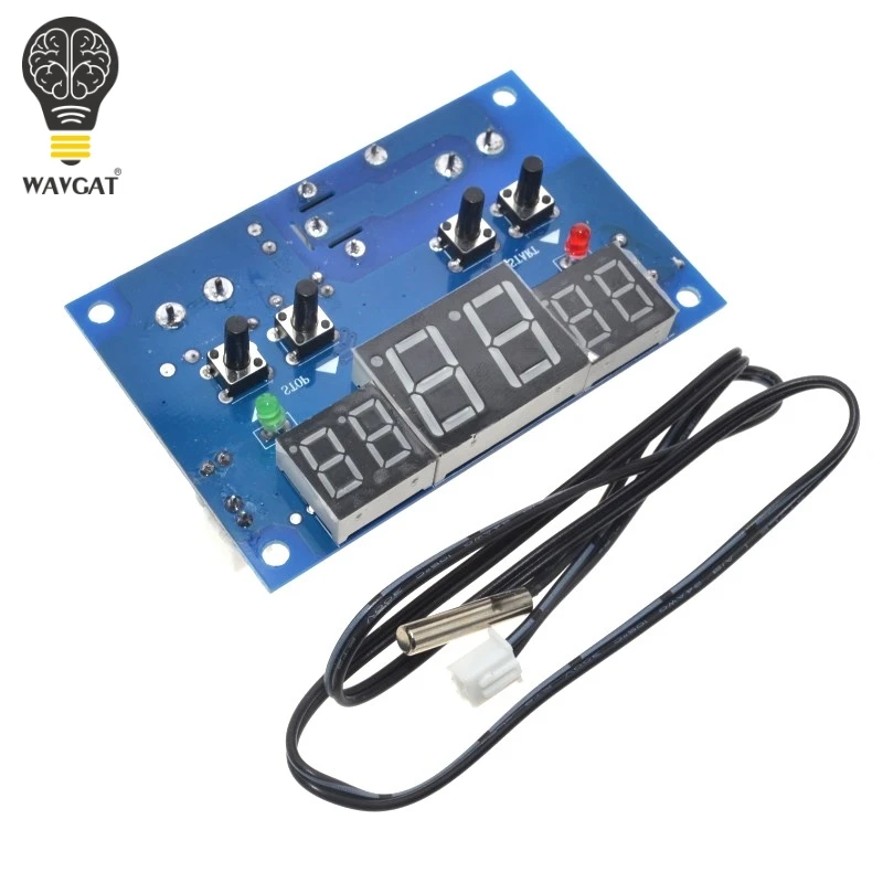 WAVGAT 1PCS DC12V thermostat Intelligent digital thermostat temperature controller With NTC sensor W1401 led display