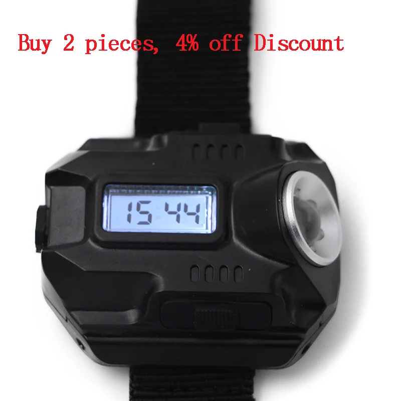 Multifunction Sport Led Flashlight Waterproof Watch Torch Flashlight Rechargeable Lamps Wrist Lighting For Camping Emergency